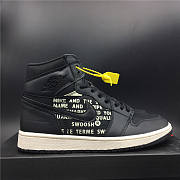 AIR JORDAN 1 x OFF-WHITE BLACK SATIN  - 5
