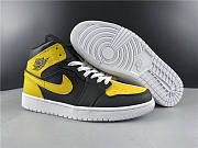  Air Jordan 1 Mid Yellow Toe Black 852542-071 - 4