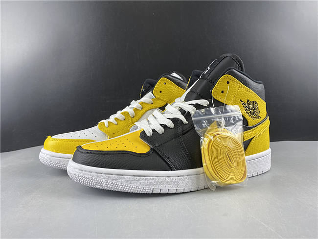  Air Jordan 1 Mid Yellow Toe Black 852542-071 - 1