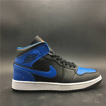 Air Jordan 1 Mid Royal Paint Splatter 554724-048