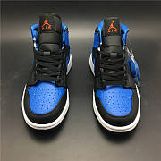 Air Jordan 1 Mid Royal Paint Splatter 554724-048 - 2