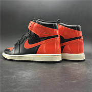 AIR JORDAN 1 HIGH OG NRG PATENT LEATHER “BANNED” BLACK UNIVERSITY RED  - 3