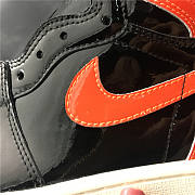 AIR JORDAN 1 HIGH OG NRG PATENT LEATHER “BANNED” BLACK UNIVERSITY RED  - 5