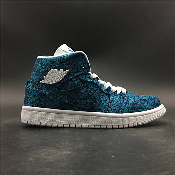 AIR JORDAN 1 MID GREEN SILK CLOTH AH7389-300
