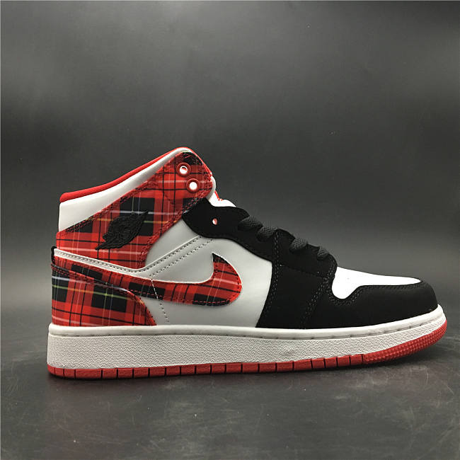 plaid jordan 1s