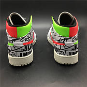 Air Jordan 1 Mid 'Over-Print Logos'  554724-119  - 3