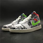 Air Jordan 1 Mid 'Over-Print Logos'  554724-119  - 5
