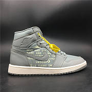Air Jordan 1 x Off-White Grey Satin Crossove - 1