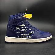Air Jordan 1 x Off- White Purple Satin 555088-400 - 1