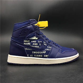 Air Jordan 1 x Off- White Purple Satin 555088-400