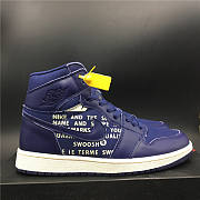 Air Jordan 1 x Off- White Purple Satin 555088-400 - 4