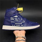 Air Jordan 1 x Off- White Purple Satin 555088-400 - 5