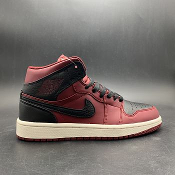 Jordan 1 Retro Mid Team Red Black