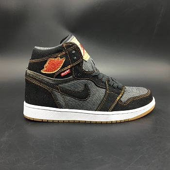 Levi’s x Air Jordan 1  Retro NRG Denim-Sail-Game Red AO2571-401