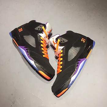  Air Jordan 5 Retro Black Orange Purple