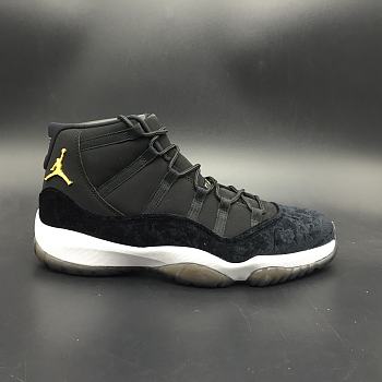 AIR JORDAN 11 RETRO  BLACK VELVET METALLIC GOLD