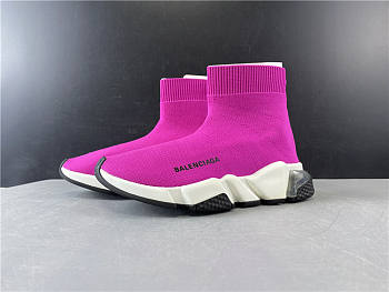 Balenciaga Speed Trainer Clear Sole Fuchsia