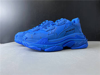 Balenciaga Triple S Blue Logo 