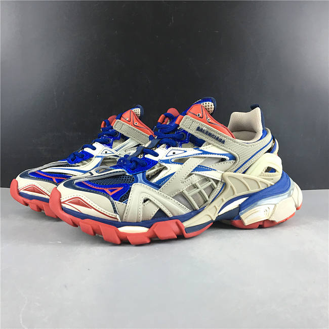 balenciaga track 2 beige blue red