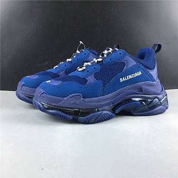 Balenciaga Triple S Clear Sole Navy