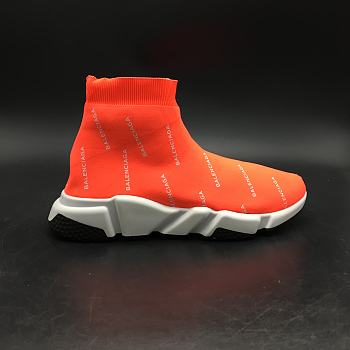 Balenciaga Speed Trainer Red Logo 