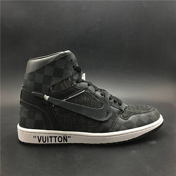 Air Jordan 1 x OFF-WHITE x Luis Vuitton Grey Black