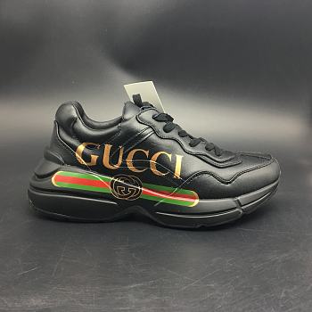 Gucci Rhyton Black Vintage Logo 