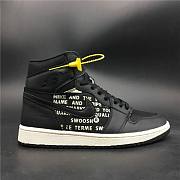 AIR JORDAN 1 x OFF-WHITE BLACK SATIN  - 1