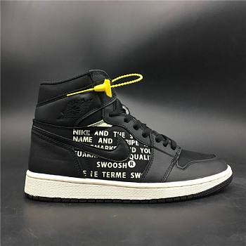 AIR JORDAN 1 x OFF-WHITE BLACK SATIN 