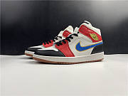 Air Jordan 1 Mid Sail Red Black Blue DC1426-100 - 6