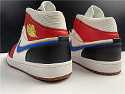 Air Jordan 1 Mid Sail Red Black Blue DC1426-100 - 2