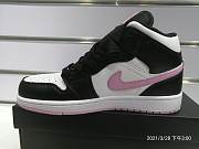Air Jordan 1 Mid White Black Light Arctic Pink  - 3