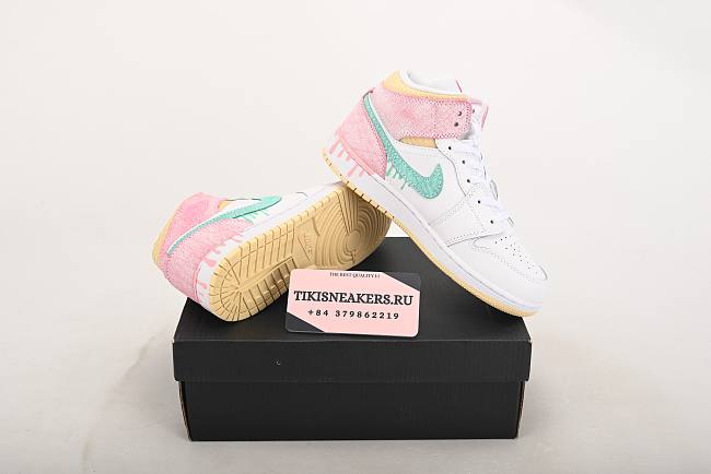 Jordan 1 Mid Paint Drip DD1666-100 - 1