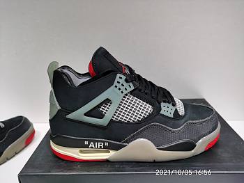 Air Jordan 4 Retro Off-White Bred CV9388- 001