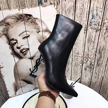 YSL Opyum Ankle Boots with Black Heel