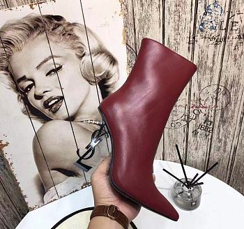 YSL Opyum Ankle Boots Rouge