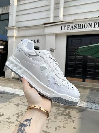 Valentino One Stud Low Top Nappa Sneakers White