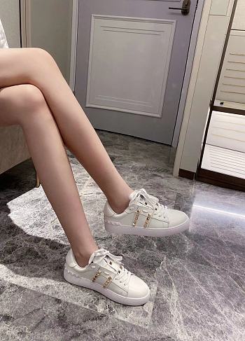 Valentino Untitled Open Sneaker Gold