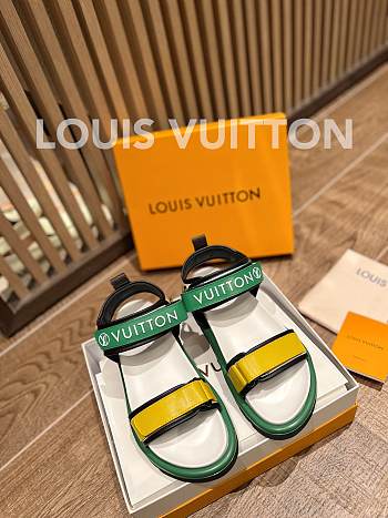 Louis Vuitton Pool Pillow flat comfort sandal Green Yellow