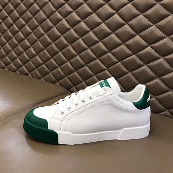 Dolce & Gabbana Portofino sneakers in nappa leather and rubber toe-cap green