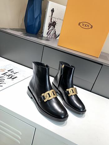 TOD'S BOOTS LEATHER IN BLACK TD416410290