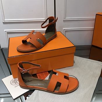 Hermes Oran ankle sandals Orange