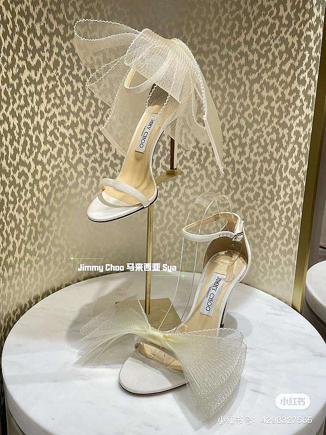 Jimmy Choo Aveline 100 sandals in White 