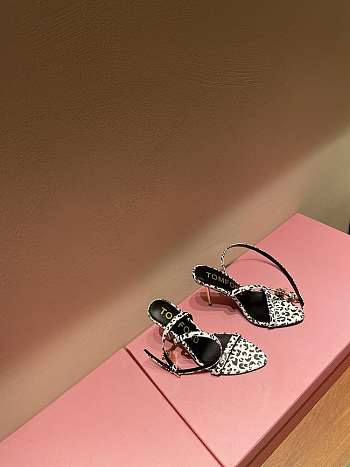 TOM FORD COATED LEOPARD PADLOCK POINTY NAKED SANDAL W2272T-IDE011