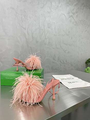 Bottega Veneta Pink Feather Dot Pumps