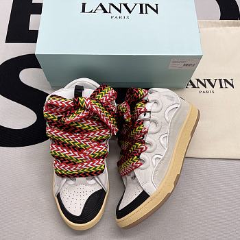 Lanvin Leather Curb White Black 