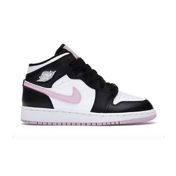 Air Jordan 1 Mid White Black Light Arctic Pink 