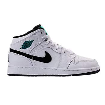 Air Jordan 1 Mid White Green Mint  554725-122