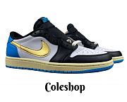 Air Jordan 1 Low Blue White Black And Gold CZ0790-104 - 1