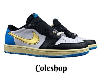 Air Jordan 1 Low Blue White Black And Gold CZ0790-104